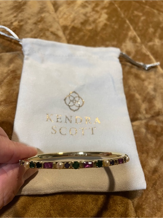 Kendra Scott Jewelry - Kendra Scott Madelyn Gold Bangle Bracelet in Multi-Mix Stones